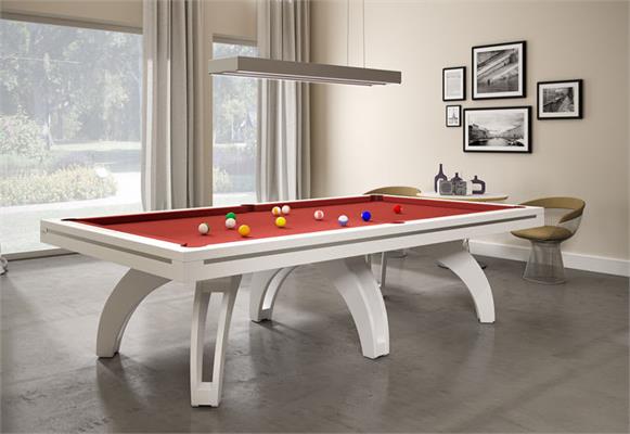 Etrusco P40 Pool Table: White - 7ft, 8ft, 9ft, 10ft, 12ft